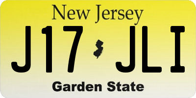 NJ license plate J17JLI