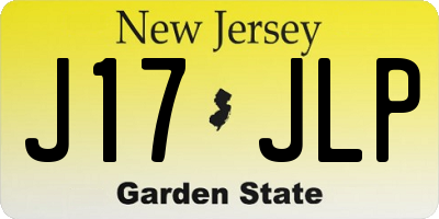 NJ license plate J17JLP