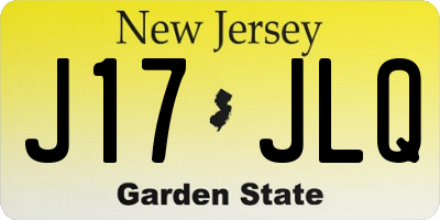NJ license plate J17JLQ