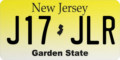 NJ license plate J17JLR
