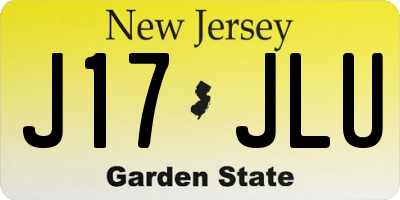 NJ license plate J17JLU