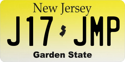 NJ license plate J17JMP