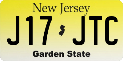 NJ license plate J17JTC
