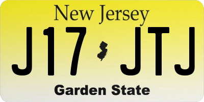 NJ license plate J17JTJ