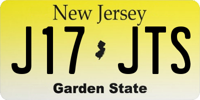 NJ license plate J17JTS