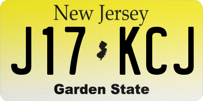 NJ license plate J17KCJ
