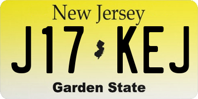 NJ license plate J17KEJ