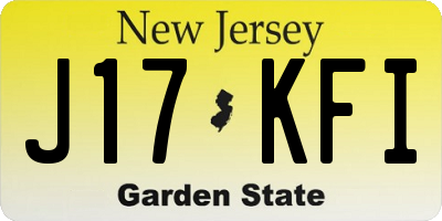 NJ license plate J17KFI
