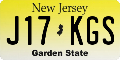 NJ license plate J17KGS