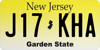 NJ license plate J17KHA