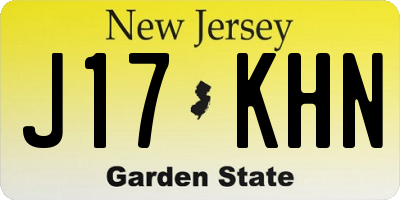 NJ license plate J17KHN