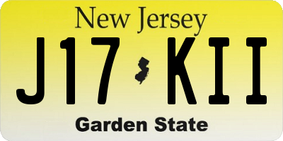 NJ license plate J17KII
