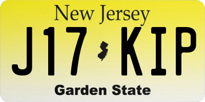 NJ license plate J17KIP