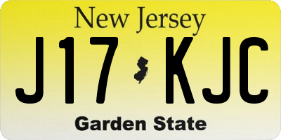 NJ license plate J17KJC