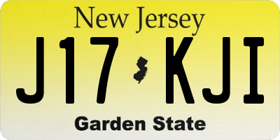 NJ license plate J17KJI