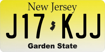 NJ license plate J17KJJ