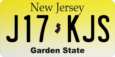 NJ license plate J17KJS