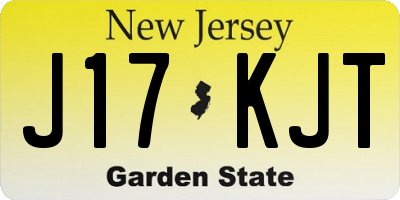 NJ license plate J17KJT