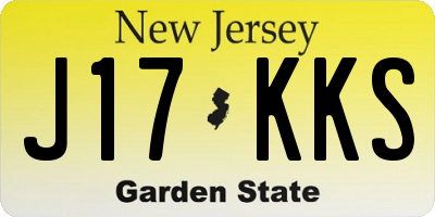 NJ license plate J17KKS