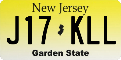 NJ license plate J17KLL