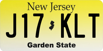 NJ license plate J17KLT