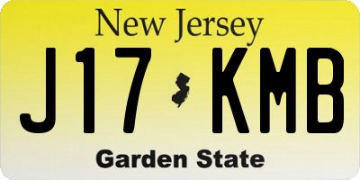 NJ license plate J17KMB