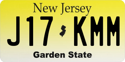 NJ license plate J17KMM