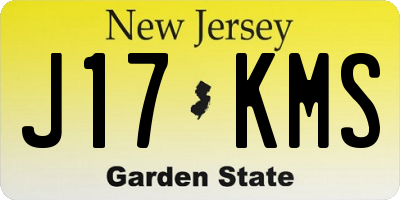 NJ license plate J17KMS