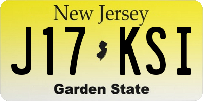 NJ license plate J17KSI