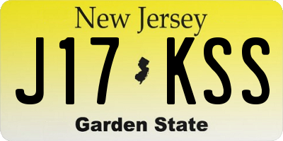 NJ license plate J17KSS