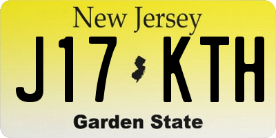 NJ license plate J17KTH