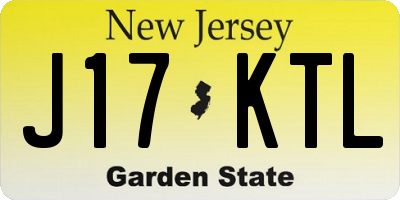 NJ license plate J17KTL