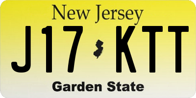 NJ license plate J17KTT