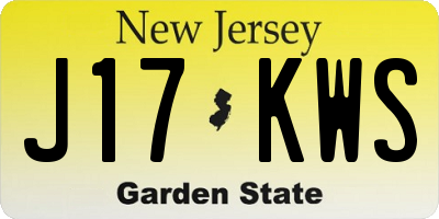 NJ license plate J17KWS