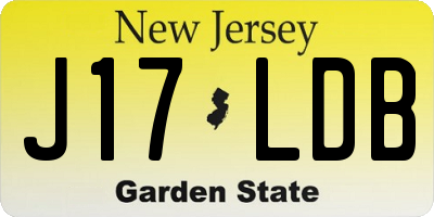 NJ license plate J17LDB