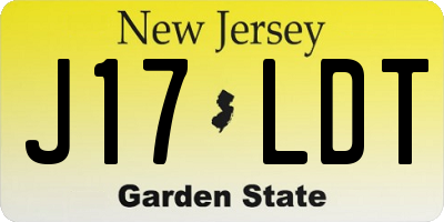 NJ license plate J17LDT