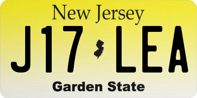 NJ license plate J17LEA