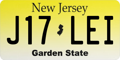 NJ license plate J17LEI