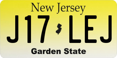 NJ license plate J17LEJ