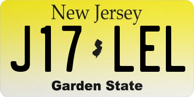 NJ license plate J17LEL