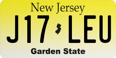 NJ license plate J17LEU