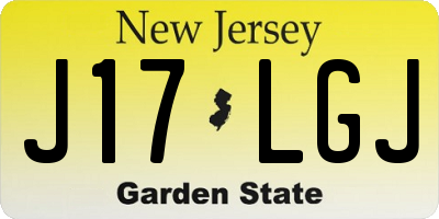 NJ license plate J17LGJ