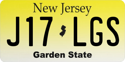 NJ license plate J17LGS