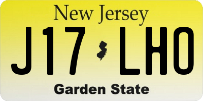 NJ license plate J17LHO