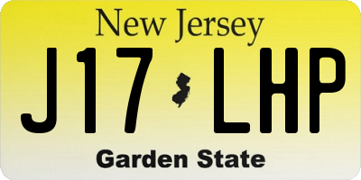 NJ license plate J17LHP