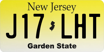 NJ license plate J17LHT