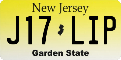 NJ license plate J17LIP