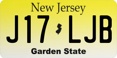 NJ license plate J17LJB