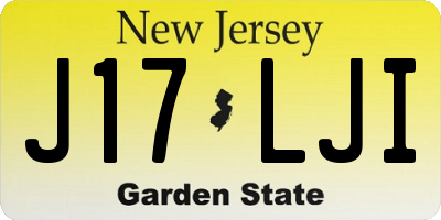 NJ license plate J17LJI