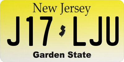 NJ license plate J17LJU